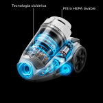 Aspirador sin bolsa Ares Efficient 3L 1.400W - Imagen 2